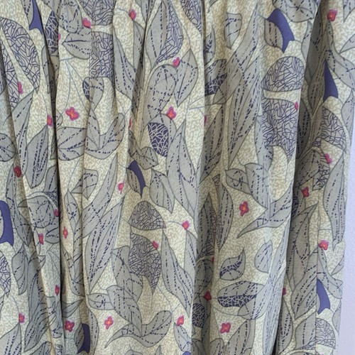 Maxi Falda Sigrid Olsen Secrets De Colección 100% Estampado Hoja de Seda Línea A Multi 6 - Imagen 5 de 10