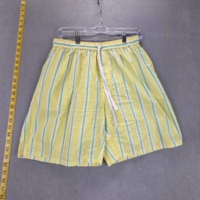 Andy Cohen X Sant And Abel Shorts Womens Small Yellow Stripe Sleep Pajama Cotton