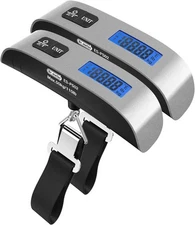 Luggage Scale, Dr.meter Travel Essentials Backlight LCD 2pack, Silver+Silver 