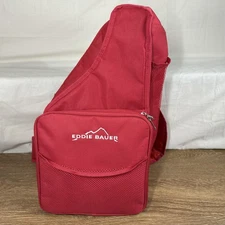 Eddie Bauer 2 Person Picnic Backpack Red Travel Bag Outdoor Dining Set Flaw