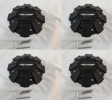 4 CAP DEAL PRO COMP 7033 BLACK 703365502 6033CAP1 S909-15 WHEEL RIM CENTER CAP