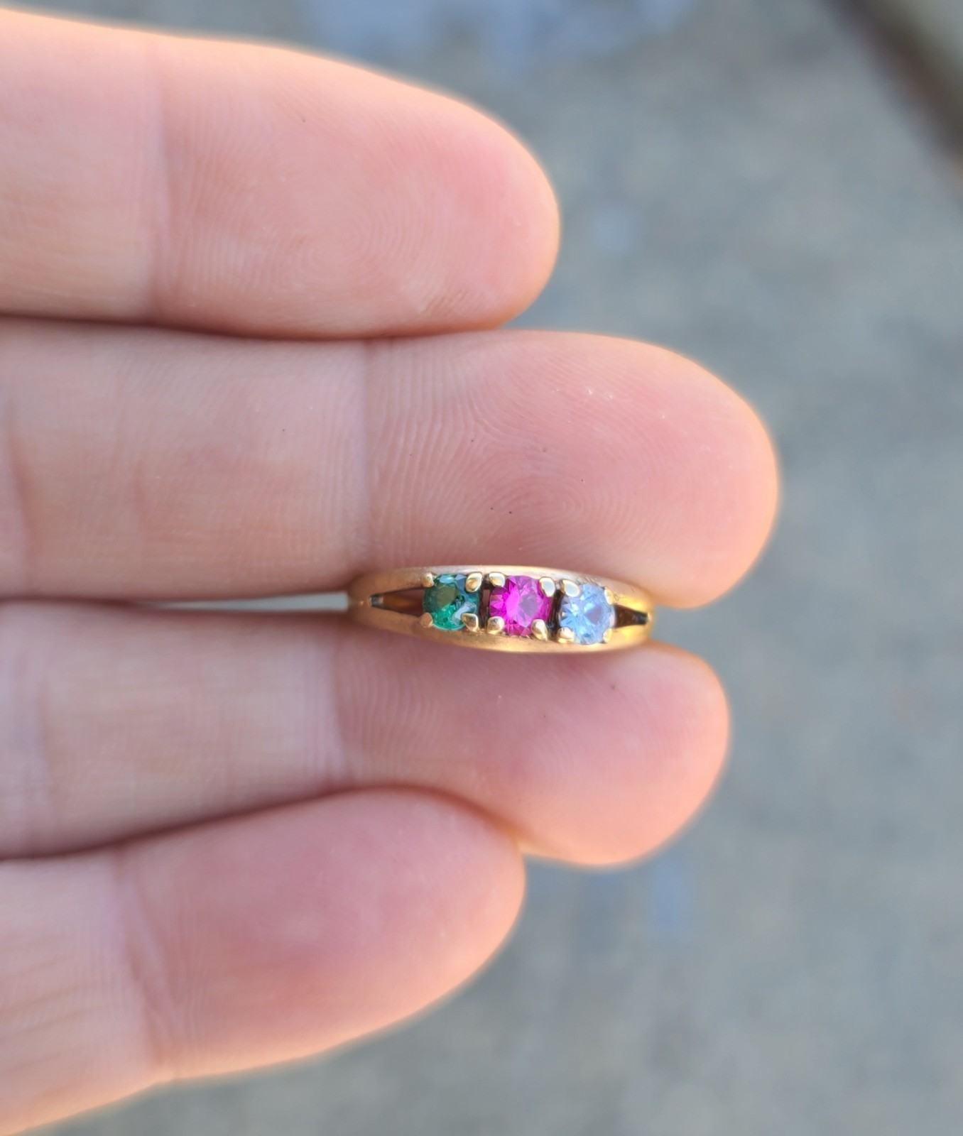 Vtg 10k Solid Yellow Gold Ruby Topaz Tourmaline R… - image 12