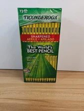 Ticonderoga Pencils Wood-Cased Graphite #2 HB Soft 72 Count