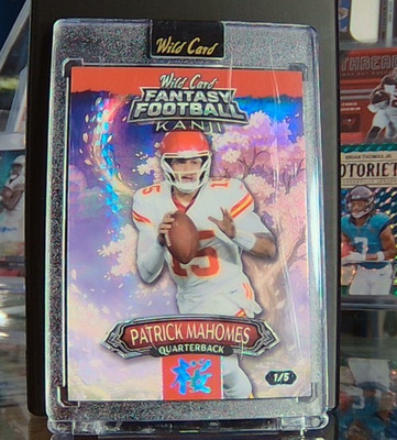 2026 Wild Card Fantasy Football Kanji Patrick Mahomes #’d 1/5 Encased