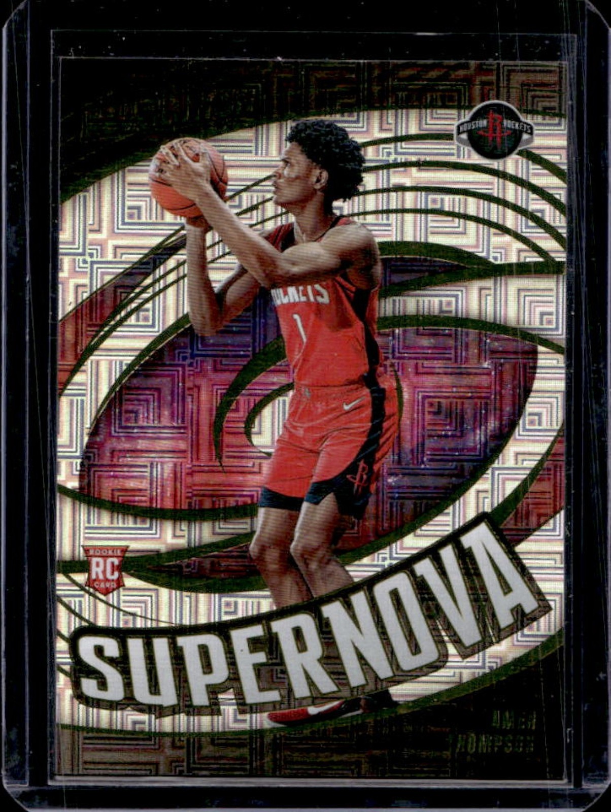 2023-24 Panini Revolution Amen Thompson Supernova RC Levels Rookie #7 Rockets