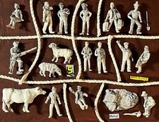 U-pick S scale train People Cowgirl Man Camping, Engine driver Men sitting Metal