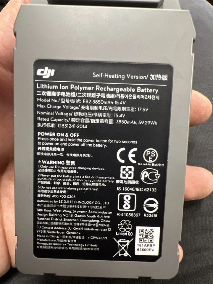 Used Genuine DJI Mavic 2 Pro/Zoom/Enterprise Self-heating battery pack TESTED!. - Image 2 of 3