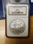 2008 W American Silver Eagle NGC MS69 Brown Label