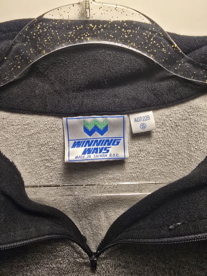 Pullover Wilson Sporting Goods Winning Ways algodón/acrílico 1/4 cremallera pequeño retro Foto 2 de 4