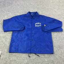 VINTAGE Champion Jacket Mens Medium Blue Coac...