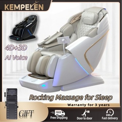4D + 3D Dual-Core Massage Chair, SL Track, Rocking Airbags, AI Scan
