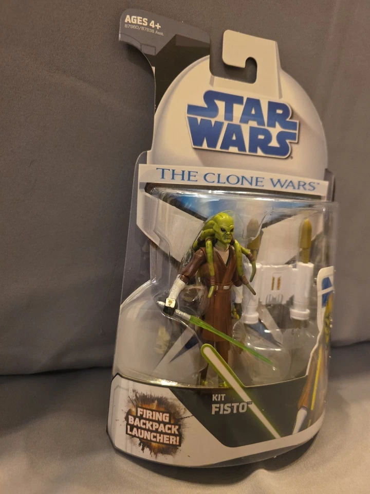 Star Wars The Clone Wars 2008 Kit Fisto Nº 27 Figura de Acción Hasbro Nuevo - Precintado Foto 3 de 4