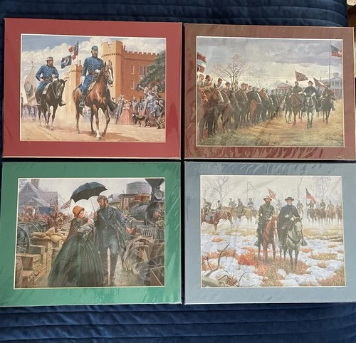Mort Kunstler Civil War Matted Print Lot of 4