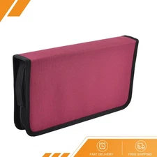 80pcs Zipper Closure Nylon Double Sided Capacity Storage Carry Case Bag Holder