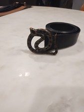 Just Cavalli Snake Belt Black Stones