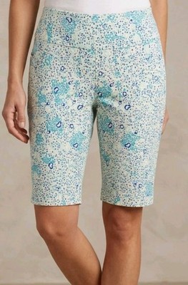 Breezes Woman's Shorts Size 6 Blue Pockets Stretch Pull On