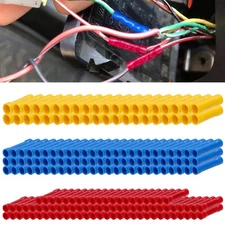200PCS Insulated Electrical Wire Terminal Straight Butt Splice Crimp Connectors
