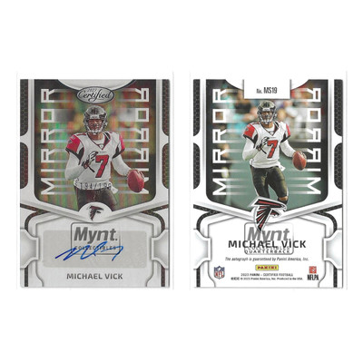 2023 Certified Michael Vick Mirror Signatures White /199 Auto #MS19 Falcons ATL
