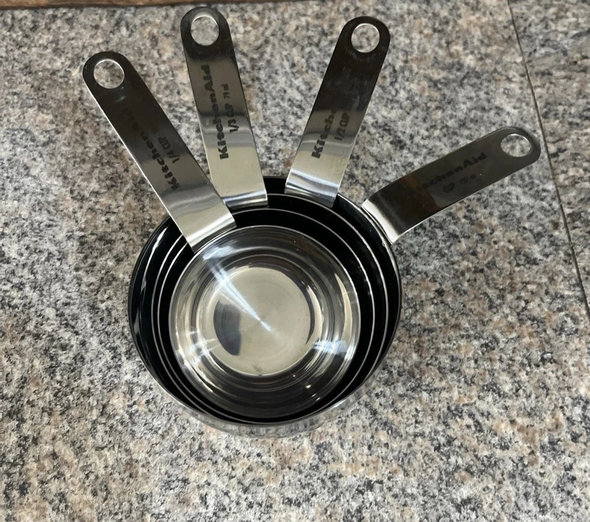 KitchenAid Professional Stainless Steel Measuring Cups Set of 4 Baking Cooking