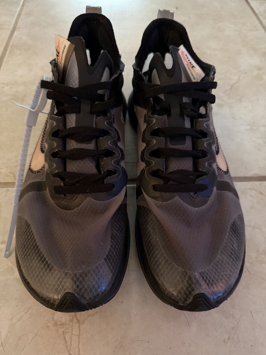 Size 8.5 - Off-White x Nike Zoom Fly SP Black 191888908462| eBay
