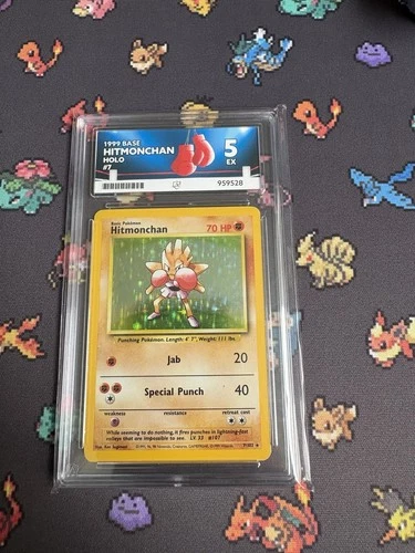 Pokémon 1999 Base Hitmonchan Holo #7 Ace 5 EX