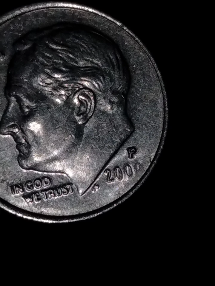 2000 P Roosevelt Dime  Rim  Error - Image 3 of 3