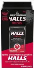 Halls Minis Mentho-Watermelon Flavored Sugar Free Cough Drops 192 1 CASE Of 8 Pk