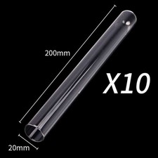 10 x 20 200mm Round-bottomed Glass Tubes High Temperature Sample Containers