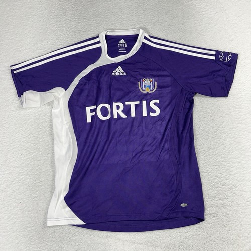 Maglia calcio Anderlecht Belgio Adidas maglia calcio #9 2006-2008 Fortis - Foto 1 di 12