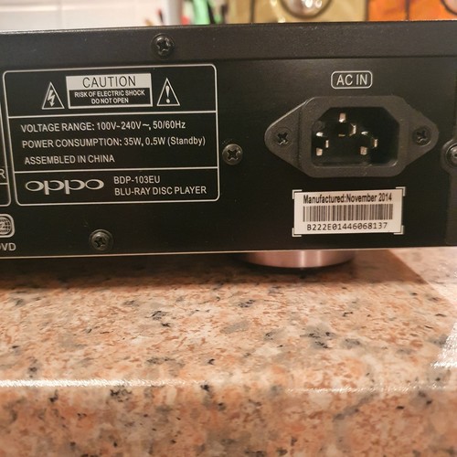 Oppo BDP-103 EU 4K SACD Multi Region DVD Blu-Ray Player Tested Working w Remote - Picture 6 of 9