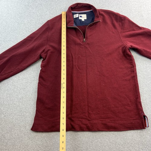 Boden Sweater Mens Large Red 1/4 Zip Long Sleeve Pullover Preppy Casual Adult - Picture 3 of 10