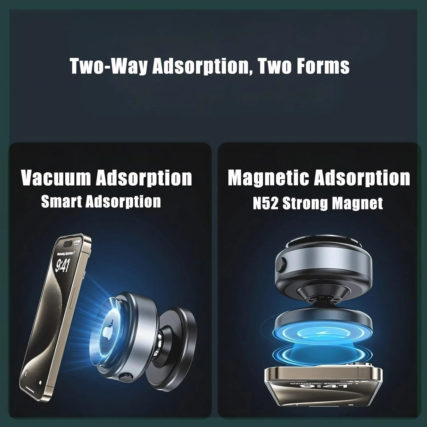 Electric Vacuum Magnetic Suction Cup Car Phone Holder Stand Mount 360° Rotation Electric Vacuum Magnetic Suction Cup Car Phone Holder Stand Mount 360° Rotation