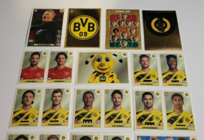 Borussia Dortmund Complete 22 Stickers Set - Panini FIFA 365 2021