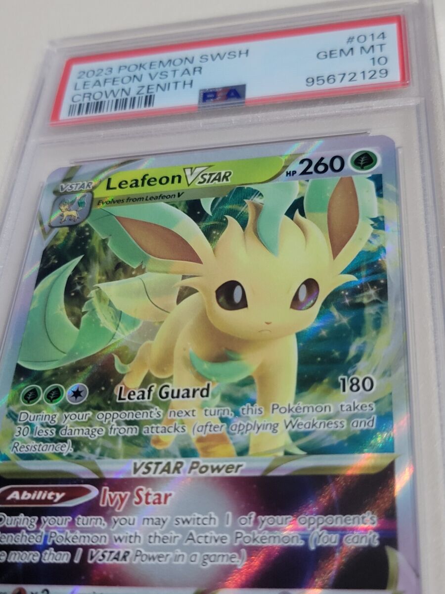 Leafeon Vstar - Pokemon SWSH Crown Zenith #14 - Gem Mint PSA Leafeon Vstar - Pokemon SWSH Crown Zenith #14 - Gem Mint PSA