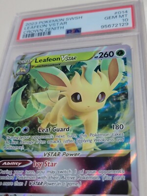 Leafeon Vstar - Pokemon SWSH Crown Zenith #14 - Gem Mint PSA