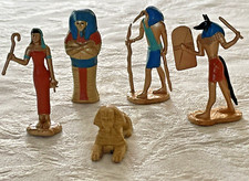 Egyptian Safari Ltd. Figure Lot  Isis, Thoth, Anubis, Sphinx  Mummy Case