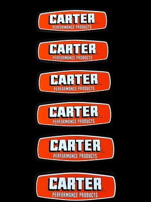 6 Carter Performance Products Decal Sticker Auto Vehicle Parts 152-809 New NOS