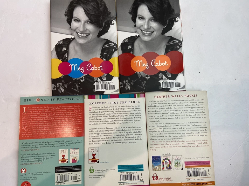 Meg Cabot Queen Of Babble Big Boned Size 14 Is Not Fat Book Lot Of 5 (2-HC, 3PB) - Image 2 of 4