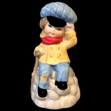 Jasco Merri Bells Tiny Tim Bell Christmas Figurine 1978 Vintage Porcelain