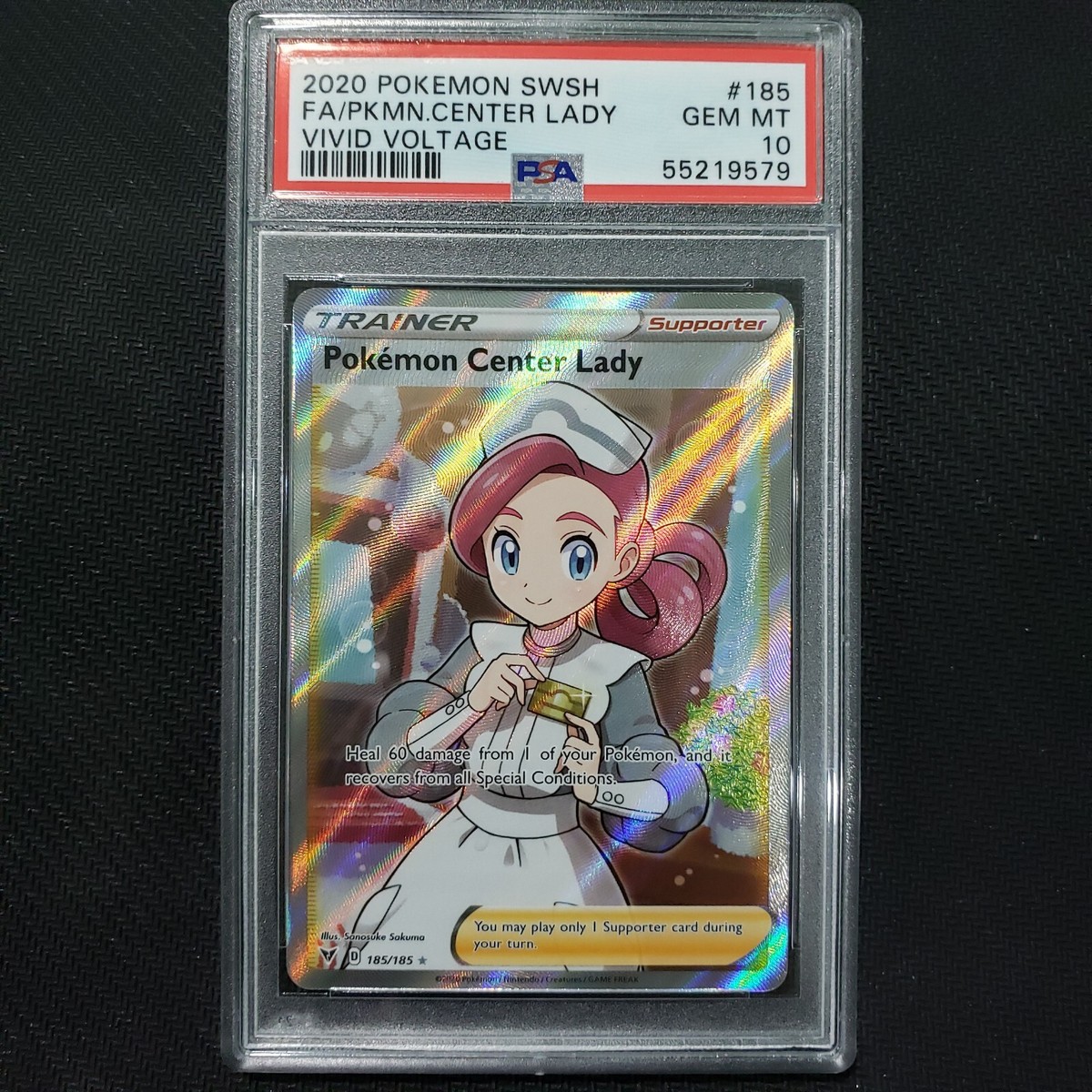 2020 POKEMON CENTER LADY 185/185 - Full Art [Vivid Voltage] - Gem