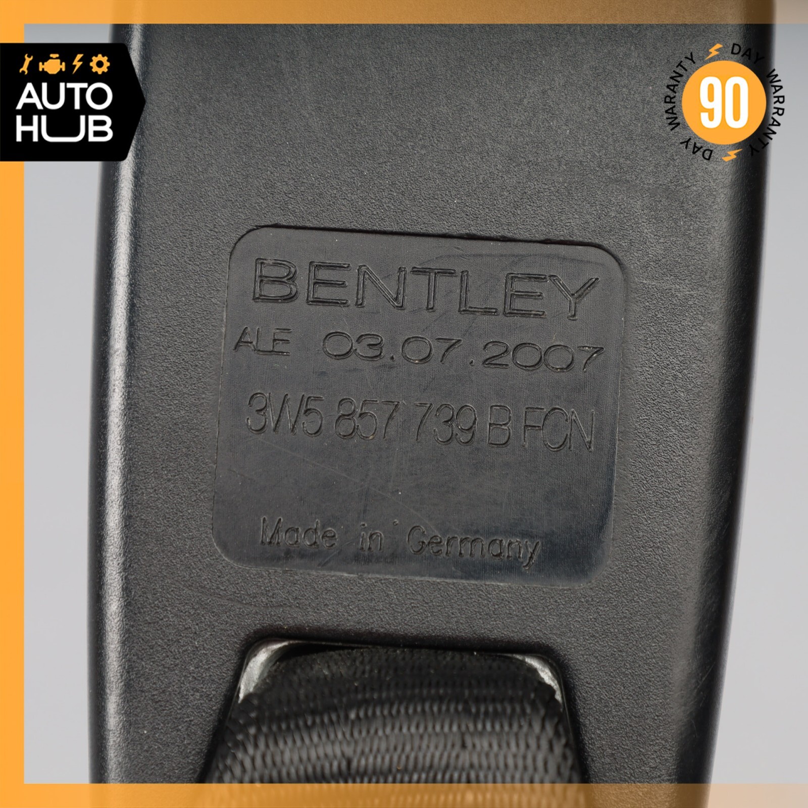 06-13 Bentley Continental Flying Spur Rear Center Seat Belt Buckle OEM