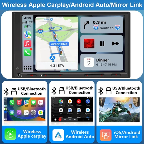 7" Apple CarPlay Android 13 Car Radio head unit For Nissan Navara 2006-2015 D22 - Bild 7 von 22