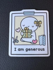 Affirmation  - Generous Sticker - CoffeeMonsterz Co the coffeemonsterzco TCMC