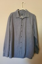 Eddie Bauer Long Sleeve Gray Button Up Shirt Men's Size XXL EUC