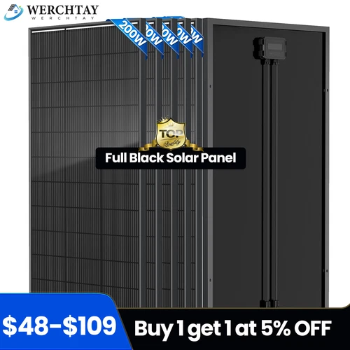 100W 200W 400W 1000W Watt Solar Panel Mono 12V Charger RV Home Off-Grid Boat