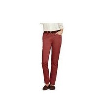 NWT Lands End Women's Straight Leg Chino Pants Burnt Rust Size 2 26/27 W 55