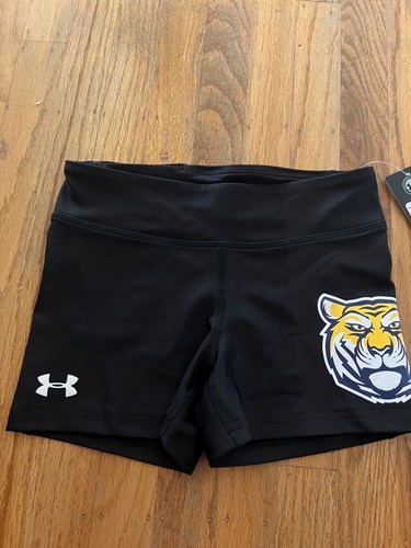 NWT Womens/Juniors Black Spandex Under Armour Bike Short w/Tiger Sz S  volleyball | eBay