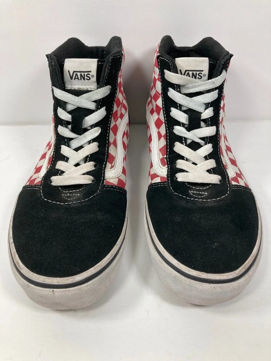 High top red checkered vans 2025