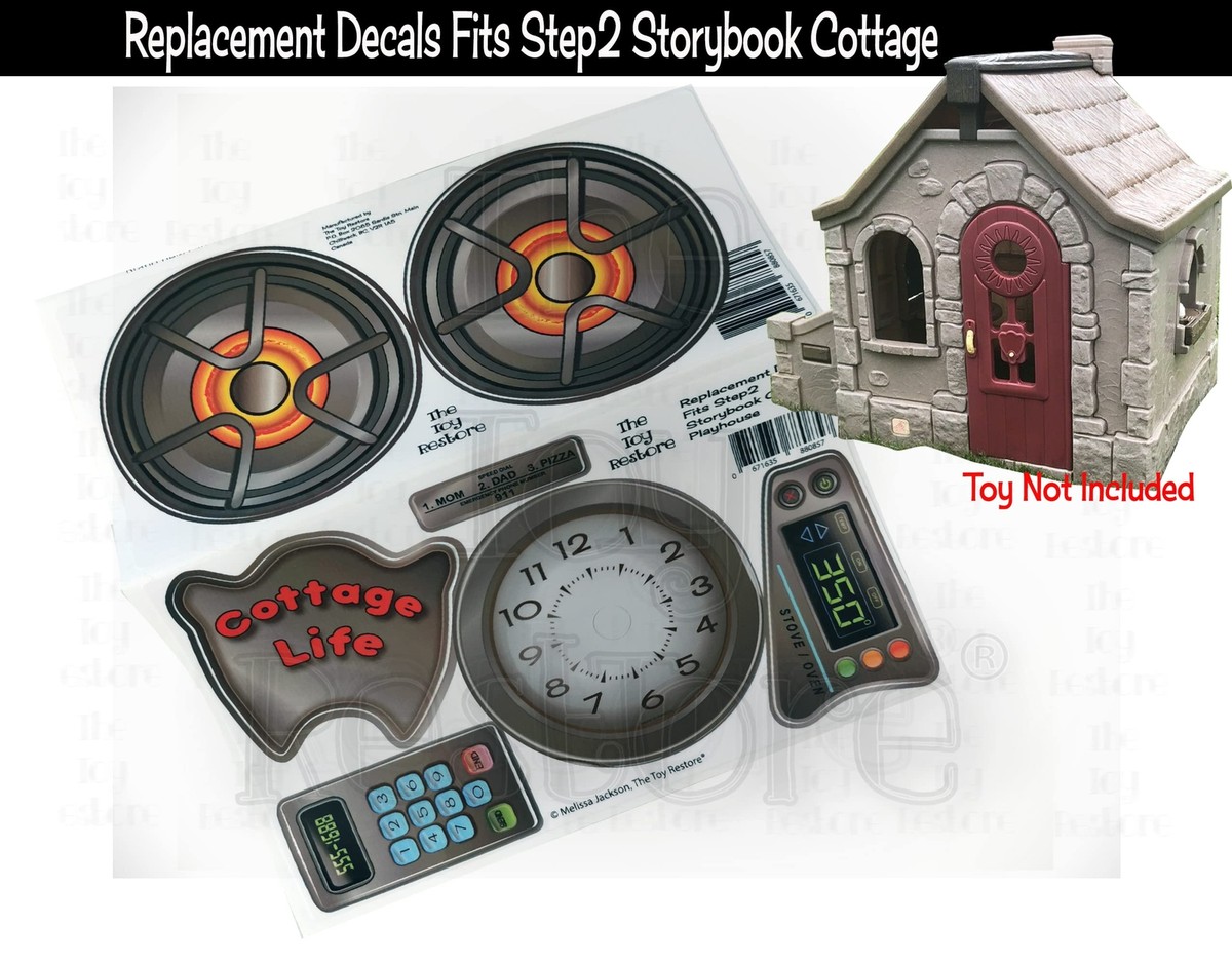 Replacement Stickers Fits Step2 Storybook Cottage Playhouse Kids
