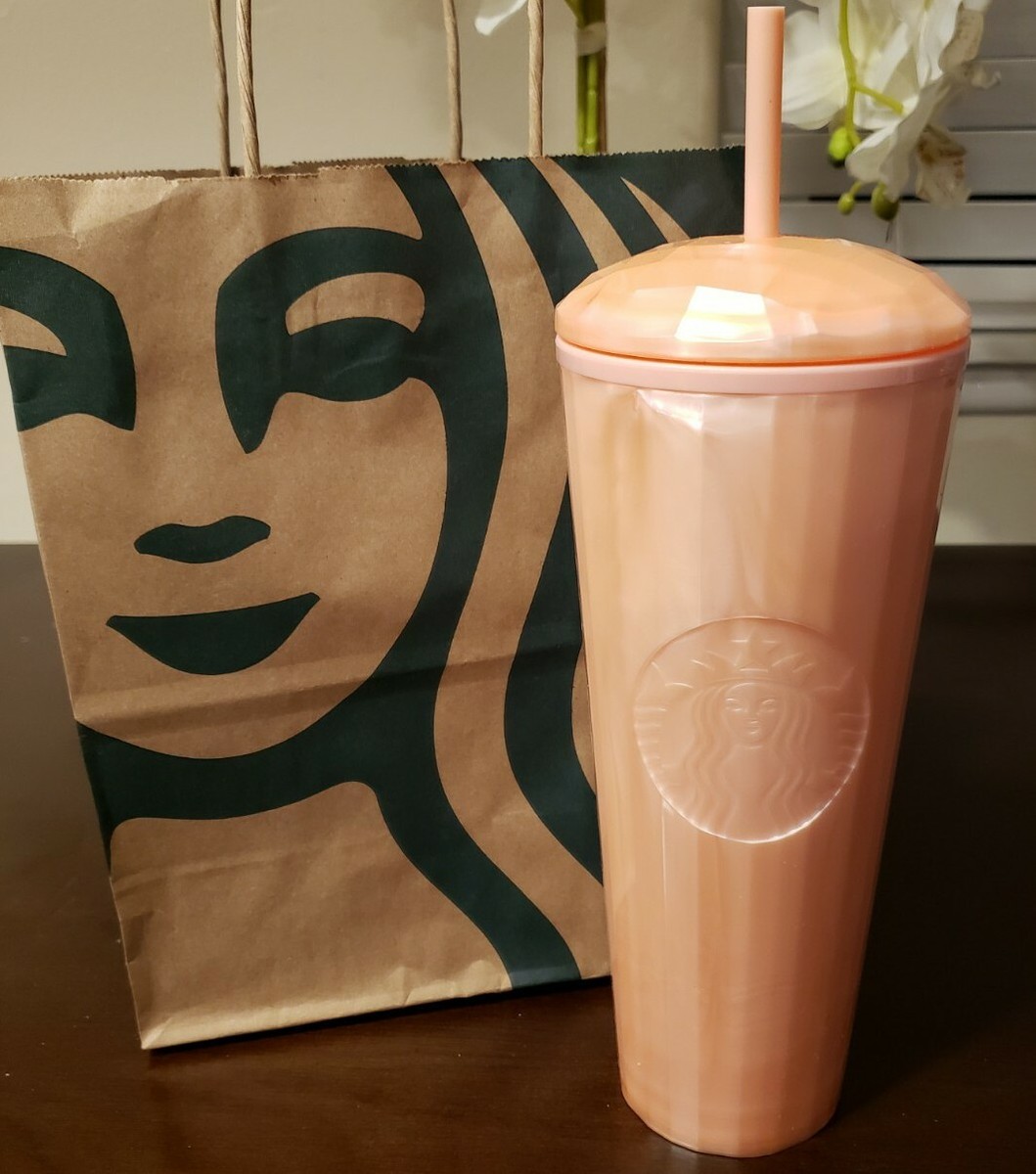 Starbucks Summer 2021 Pink Marble Blush 24 oz Cold Cup Tumbler